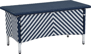 Safavieh Figueroa 4 Pc Outdoor Set Navy/White Furniture 