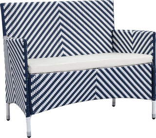 Safavieh Figueroa 4 Pc Outdoor Set Navy/White Furniture 