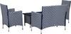 Safavieh Figueroa 4 Pc Outdoor Set Navy/White Furniture 