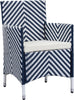 Safavieh Figueroa 4 Pc Outdoor Set Navy/White Furniture 