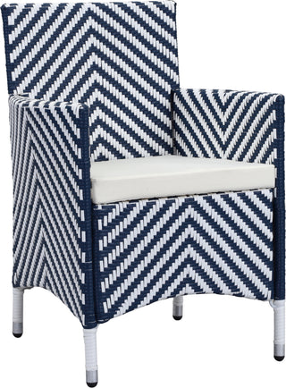 Safavieh Figueroa 4 Pc Outdoor Set Navy/White Furniture 