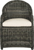 Safavieh Newton Wicker Arm Chair With Cushion Grey/Beige Furniture main image