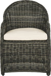 Safavieh Newton Wicker Arm Chair With Cushion Grey/Beige Furniture main image