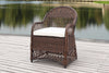 Safavieh Davies Wicker Arm Chair With Cushion Brown/Beige Furniture  Feature