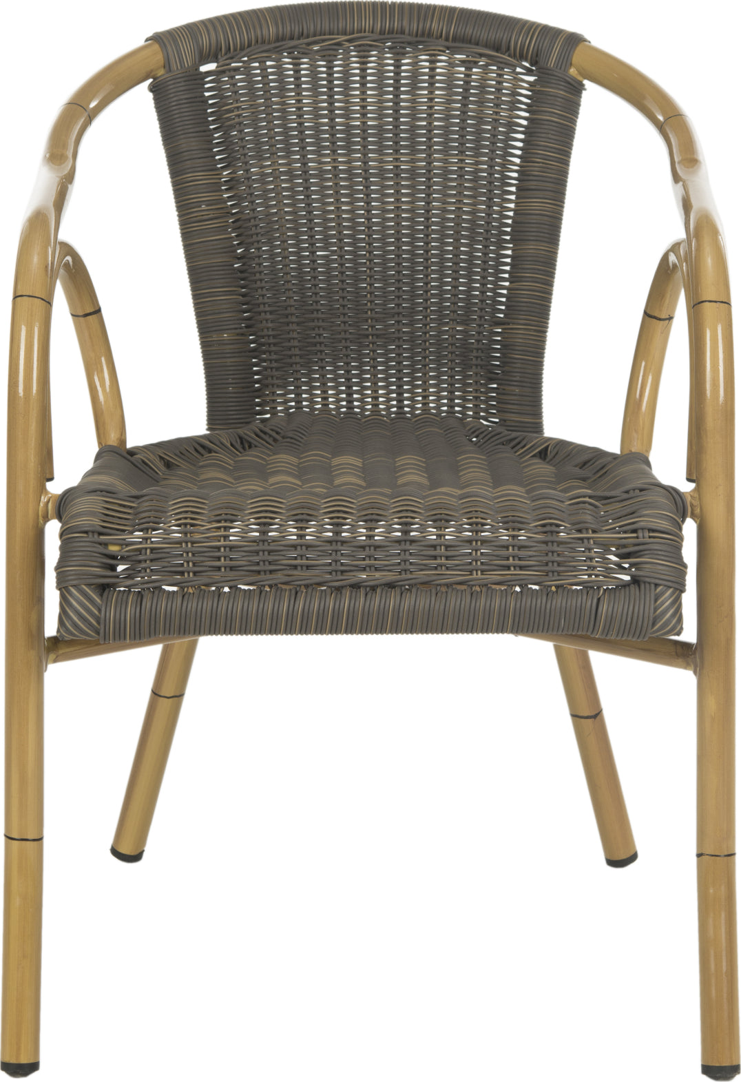 Safavieh Dagny Arm Chair Chocolate/Light Brown Furniture main image