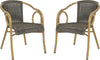 Safavieh Dagny Arm Chair Chocolate/Light Brown Furniture 
