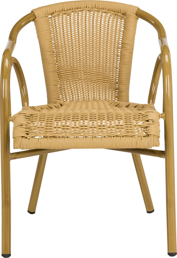 Safavieh Dagny Stacking Arm Chair Natural/Light Brown Furniture main image