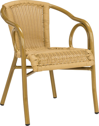 Safavieh Dagny Stacking Arm Chair Natural/Light Brown Furniture 