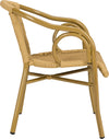 Safavieh Dagny Stacking Arm Chair Natural/Light Brown Furniture 