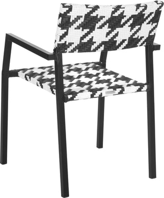 Safavieh Halden Arm Chair White/Black Furniture 