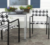 Safavieh Halden Arm Chair White/Black Furniture  Feature