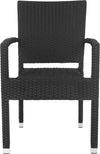 Safavieh Kelda Stacking Arm Chair Black Furniture main image