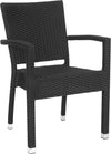 Safavieh Kelda Stacking Arm Chair Black Furniture 