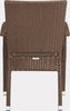 Safavieh Kelda Stacking Arm Chair Brown Furniture 