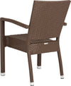 Safavieh Kelda Stacking Arm Chair Brown Furniture 