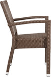 Safavieh Kelda Stacking Arm Chair Brown Furniture 
