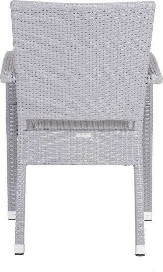 Safavieh Kelda Stacking Arm Chair Grey Furniture 