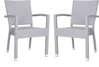 Safavieh Kelda Stacking Arm Chair Grey Furniture 