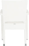 Safavieh Kelda Stacking Arm Chair White Furniture 