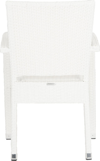 Safavieh Kelda Stacking Arm Chair White Furniture 