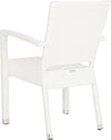 Safavieh Kelda Stacking Arm Chair White Furniture 