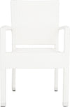 Safavieh Kelda Stacking Arm Chair White Furniture main image