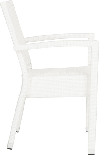 Safavieh Kelda Stacking Arm Chair White Furniture 