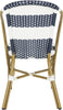 Safavieh Sarita Striped French Bistro Stacking Side Chair Navy/White Furniture 