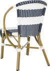 Safavieh Sarita Striped French Bistro Stacking Side Chair Navy/White Furniture 