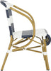 Safavieh Sarita Striped French Bistro Stacking Side Chair Navy/White Furniture 