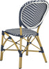Safavieh Lisbeth French Bistro Stacking Side Chair Navy/White Furniture 