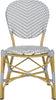 Safavieh Lisbeth French Bistro Stacking Side Chair Grey/White Furniture main image