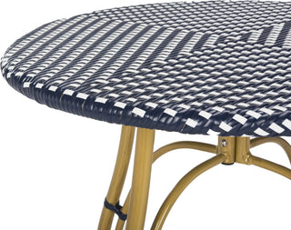 Safavieh Kylie Rattan Bistro Table Navy/White Furniture 