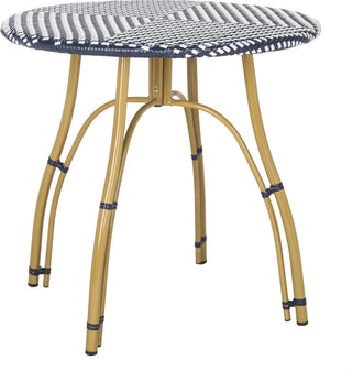 Safavieh Kylie Rattan Bistro Table Navy/White Furniture 