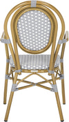 Safavieh Rosen French Bistro Stacking Arm Chair Grey/White 