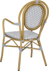 Safavieh Rosen French Bistro Stacking Arm Chair Grey/White 