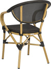 Safavieh Burke Stacking Arm Chair Black Furniture 