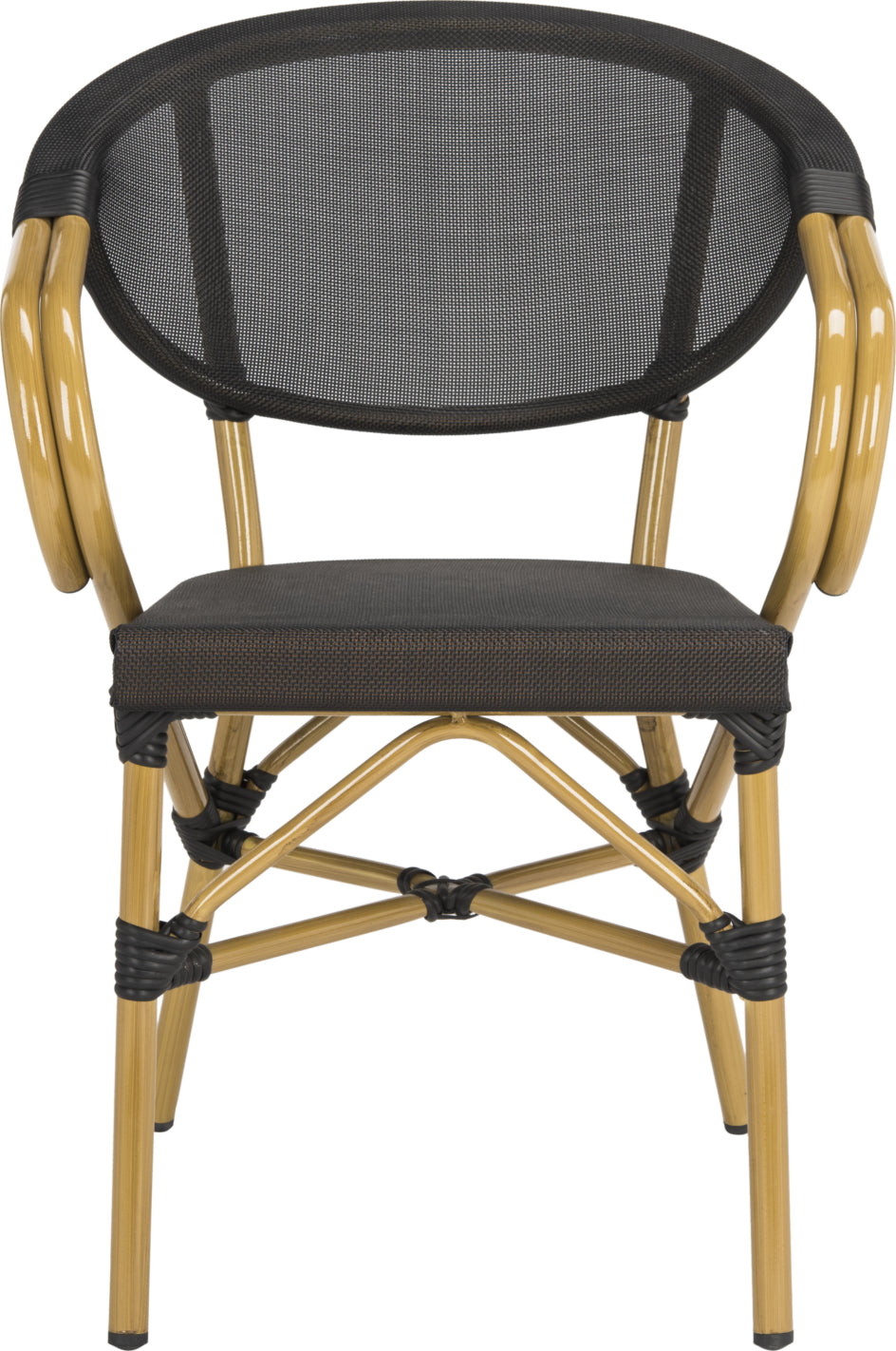 Safavieh Burke Stacking Arm Chair Black Furniture main image