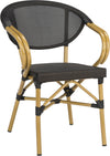 Safavieh Burke Stacking Arm Chair Black Furniture 