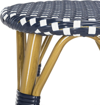 Safavieh Kelsey Indoor-Outdoor Bar Stool Navy/White Furniture 