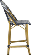 Safavieh Gresley Indoor-Outdoor Stacking French Bistro Counter Stool Navy/White Furniture 