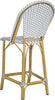 Safavieh Gresley Indoor-Outdoor Stacking French Bistro Counter Stool Grey/White Furniture 