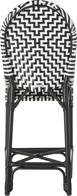 Safavieh Shea Indoor-Outdoor Counter Stool Black/White Furniture 