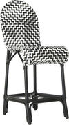 Safavieh Shea Indoor-Outdoor Counter Stool Black/White Furniture  Feature