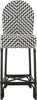 Safavieh Tilden Indoor-Outdoor Bar Stool Black/White Furniture main image
