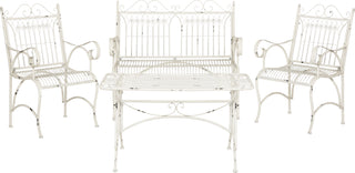 Safavieh Leah 4 Piece Set Antique White Furniture 