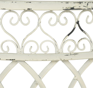 Safavieh Lara Kissing Bench Antique White Furniture 