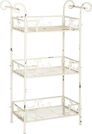 Safavieh Noreen 3 Tier Shelf Antique White Furniture 