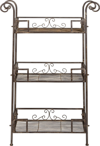 Safavieh Noreen 3 Tier Shelf Rustic Brown Furniture main image