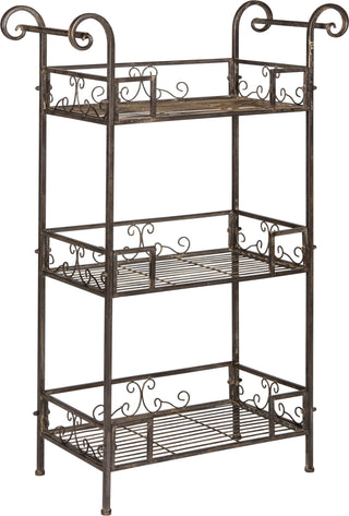 Safavieh Noreen 3 Tier Shelf Rustic Brown Furniture 